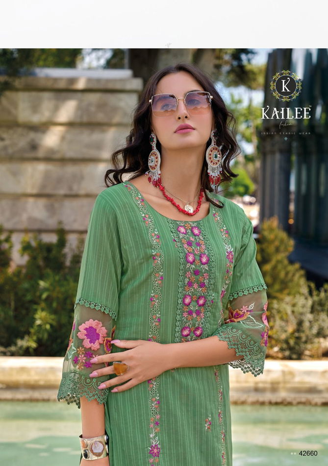 Sanj E Shrungar Vol 2 By Kailee Pure Cotton Weaving Designer Kurti With Bottom Dupatta Wholesale Price In Surat